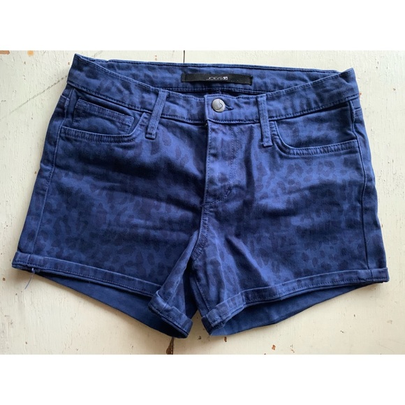 Joes Wild Jeans leopard print blue denim shorts - Picture 1 of 11